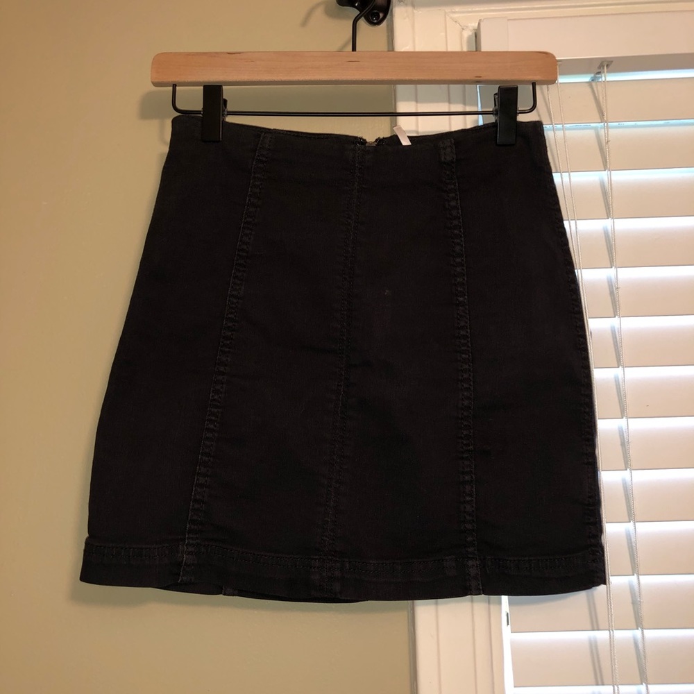 Free People Modern Femme Black Denim Skirt size 4